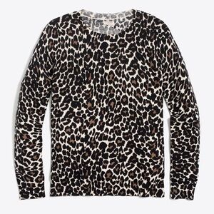 J. Crew Factory Leopard Teddie Sweater size XS